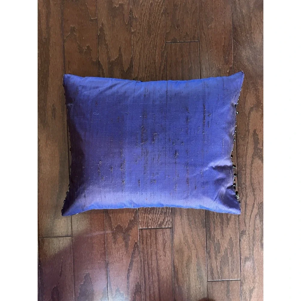 NWOT  Purple Global Marrakesh Patchwork Throw‎ 50x60 w Matching Pier 1 Pillow